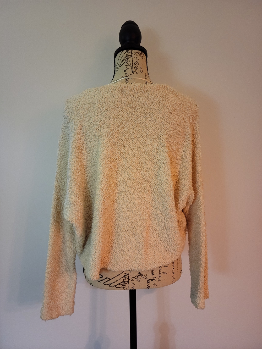 Free People Ivory Popcorn Pullover Sweater Size M - Picture 12 of 15
